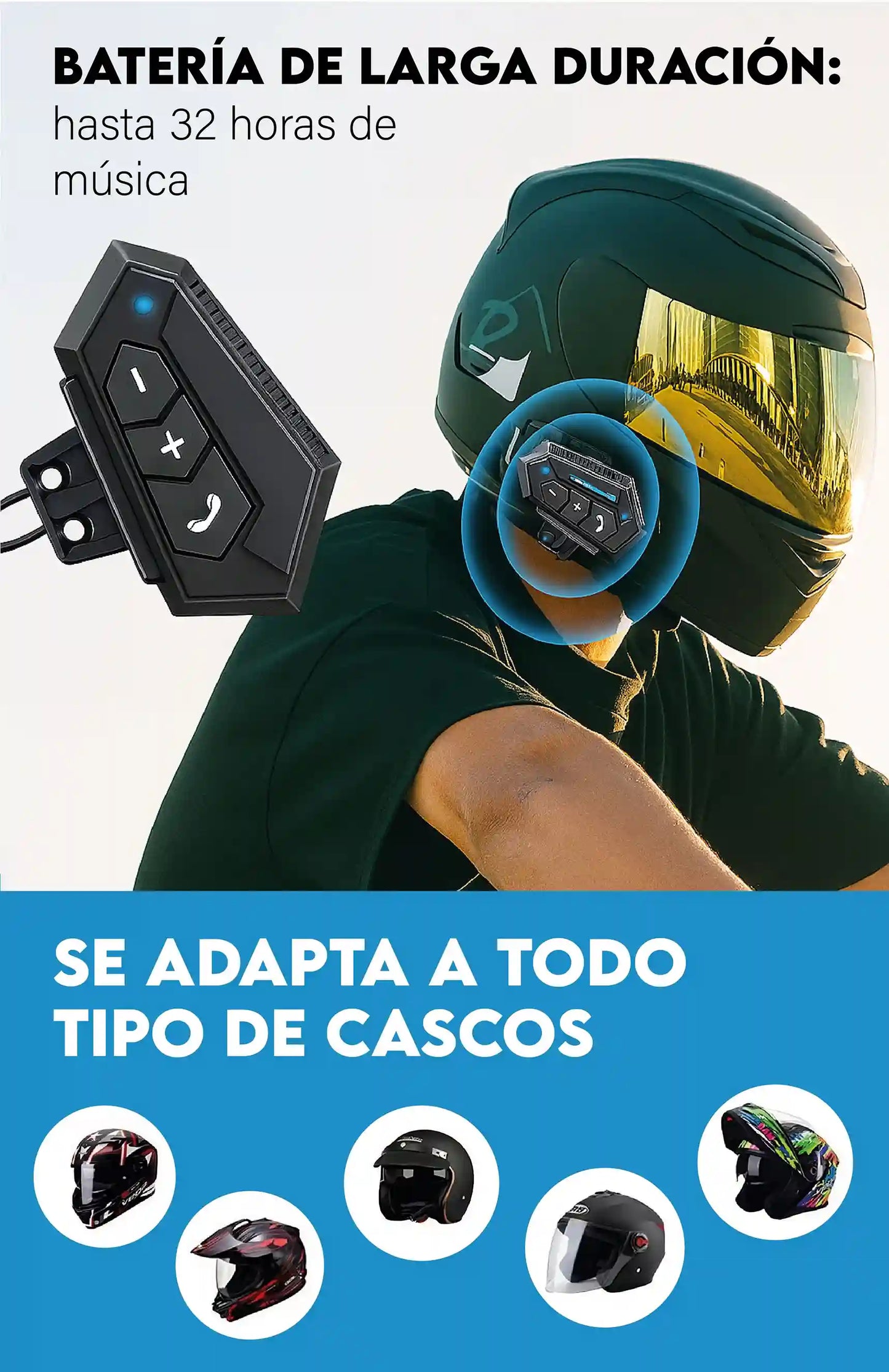 Intercomunicador Bt 12 Auriculares Moto