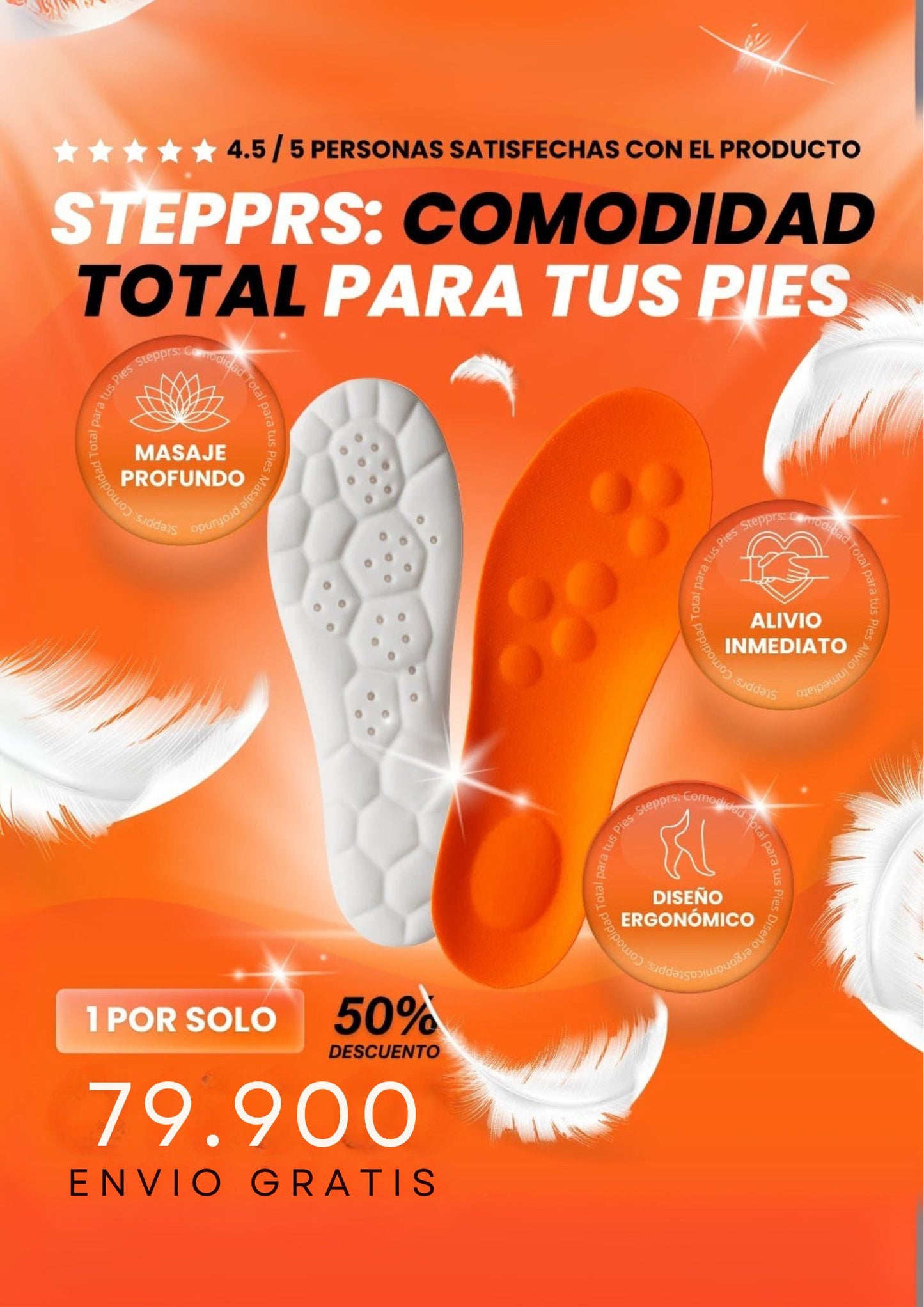 Plantillas Ortopédicas StepActive™ – Alivio Inmediato para tus Pies