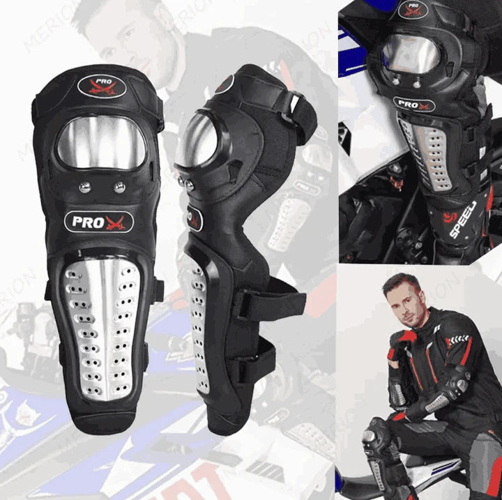Rodilleras Y Coderas Con Protección Metálica Para Moto y bicicleta