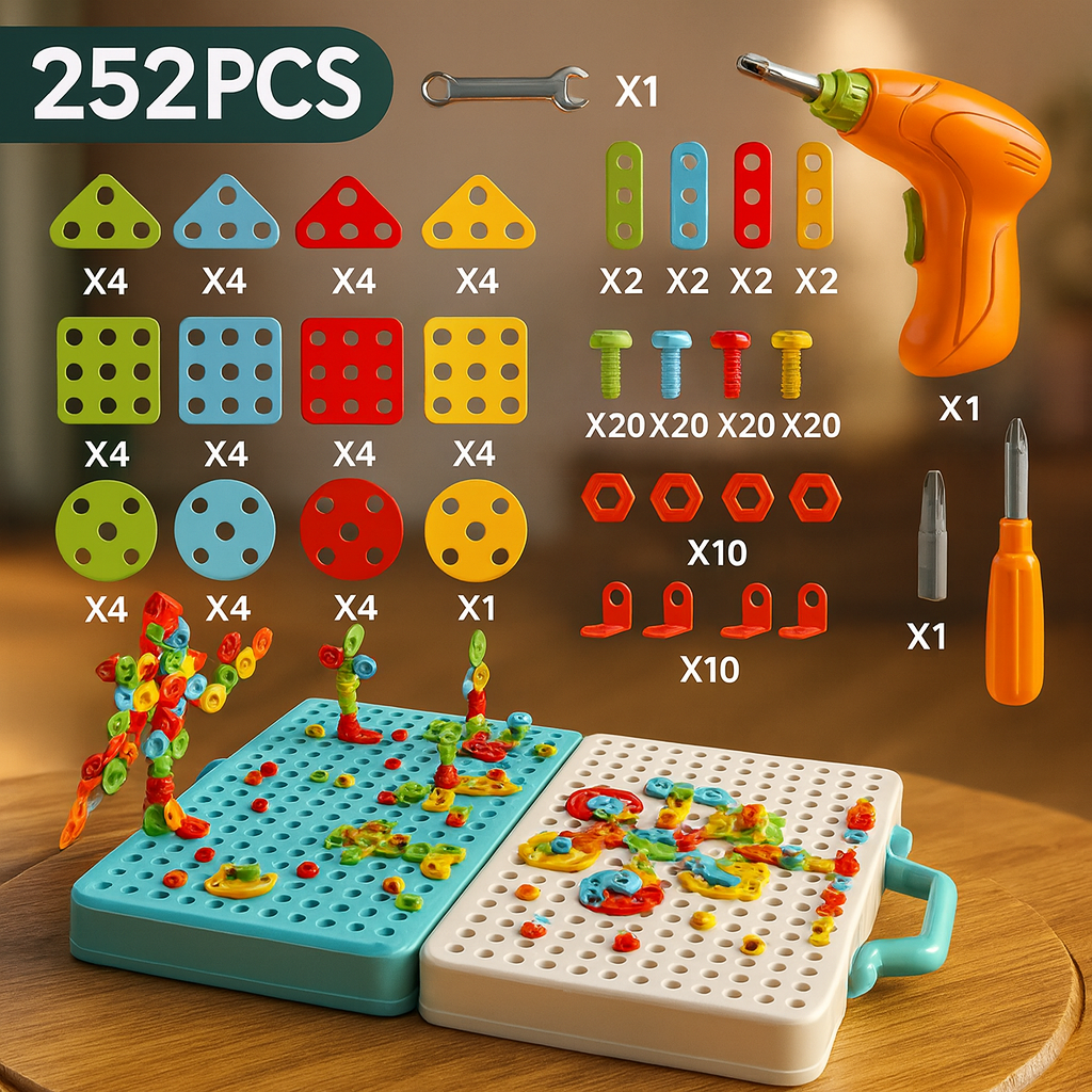 Taladro 3D para niños 4 EN 1 Jueguete