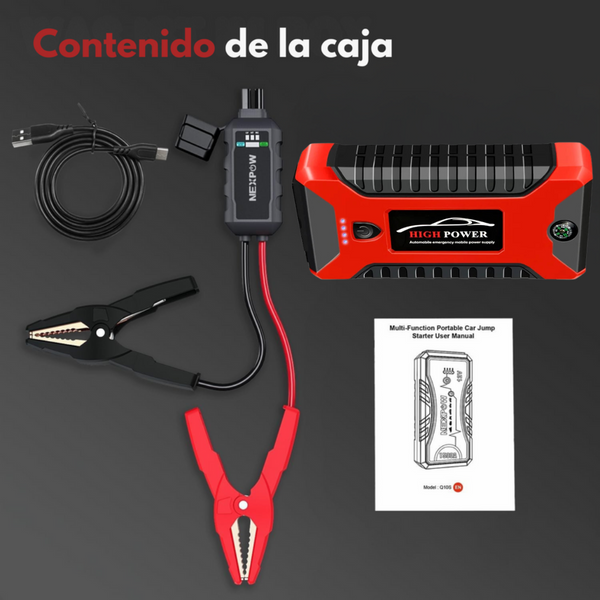 🔋 Iniciador de Batería Portátil 12V – Arranca tu carro en segundos, sin ayuda de nadie