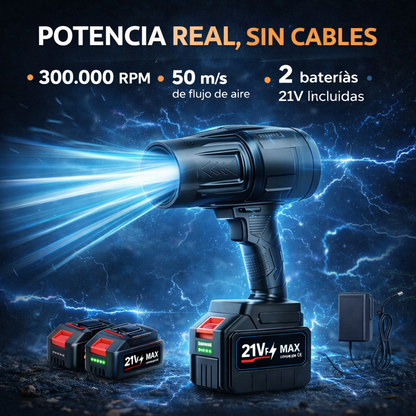 Soplador Inalámbrico Turbo 21V – Limpia en Segundos Sin Esfuerzo