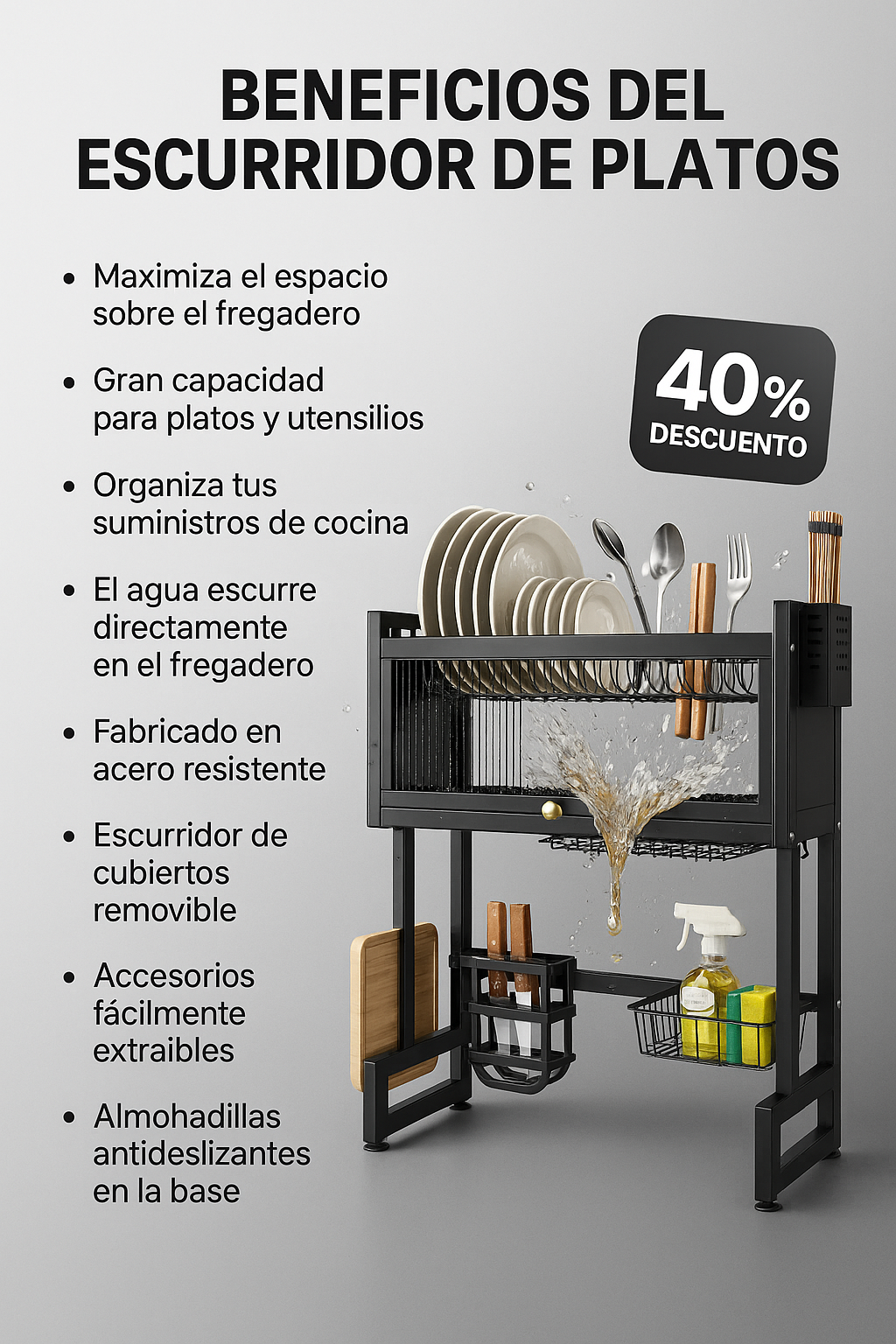 Escurridor de Platos Multifuncional Premium