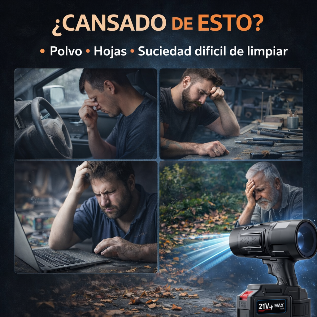 Soplador Inalámbrico Turbo 21V – Limpia en Segundos Sin Esfuerzo