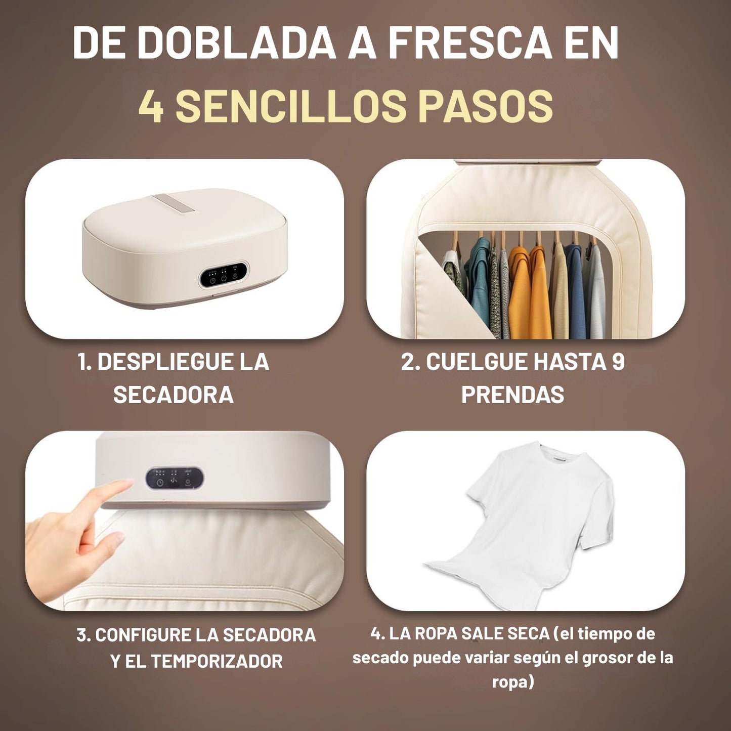 RapidSec – Secadora portátil. Seca tus prendas en minutos