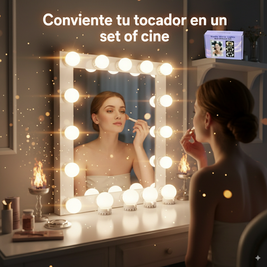 set bombillos LED para espejo de tocador