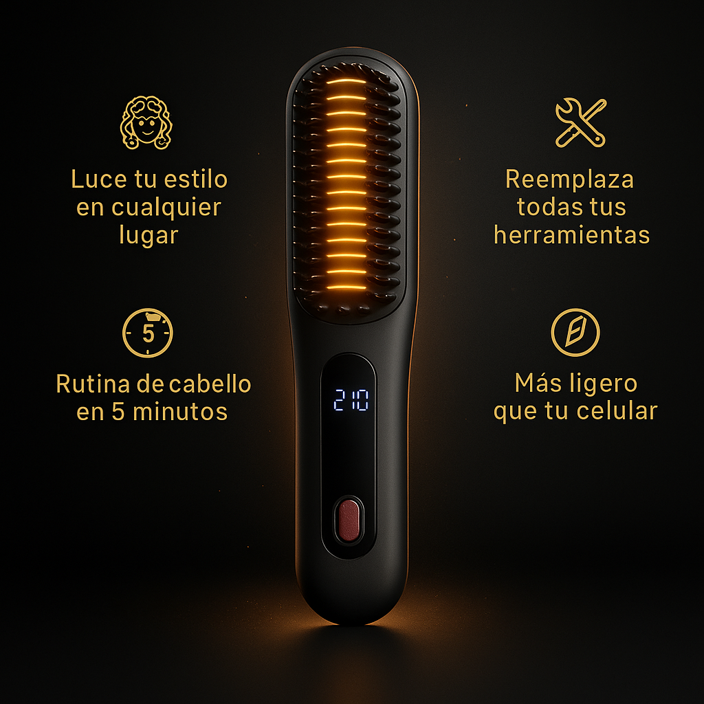 Cepillo Alisador Recargable – Cabello perfecto sin esfuerzo.