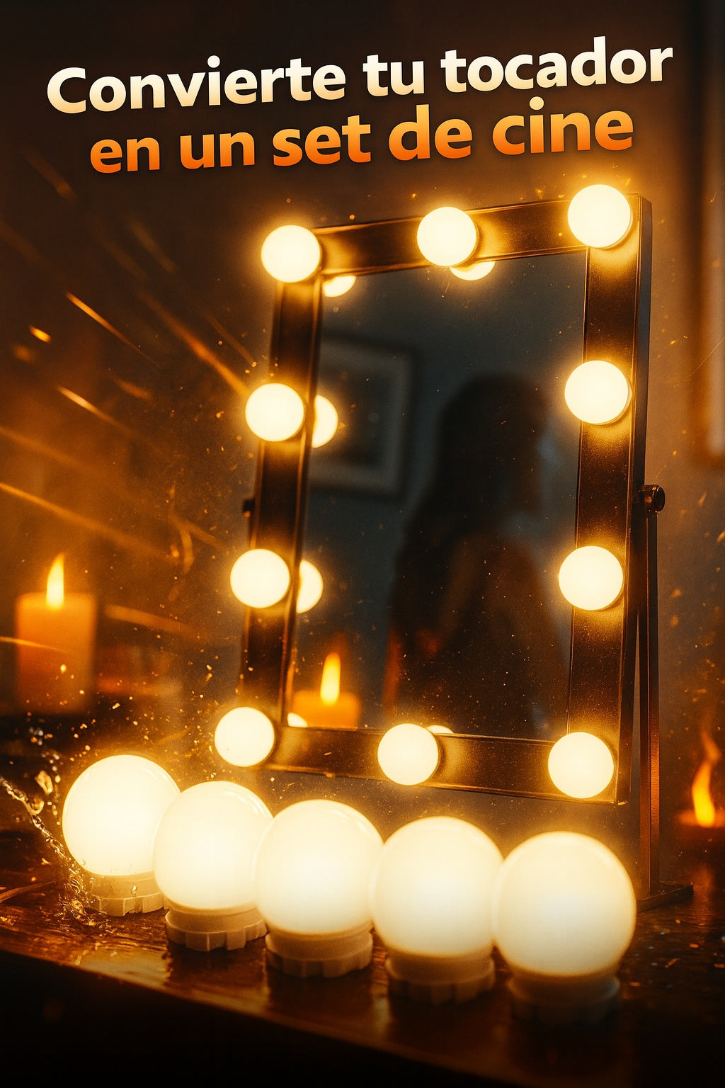 set bombillos LED para espejo de tocador