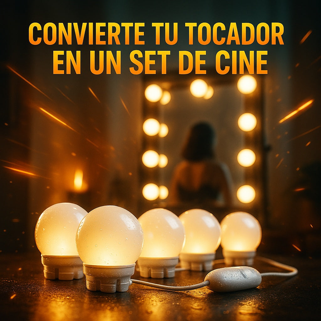 set bombillos LED para espejo de tocador