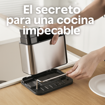 Dispensador de jabón y porta cubiertos