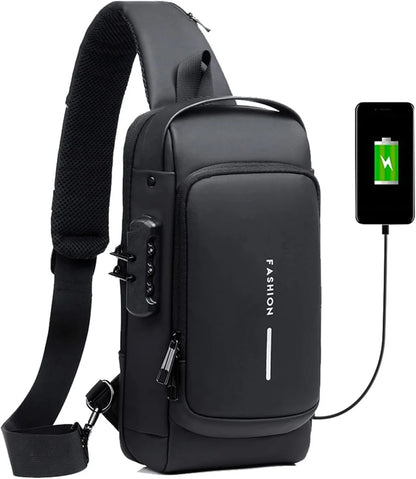 Bolso manos libres antirrobo con puerto USB – Seguridad y estilo en movimiento