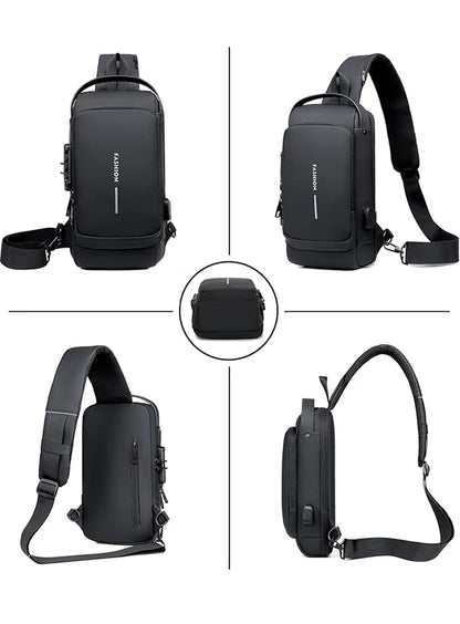 Bolso manos libres antirrobo con puerto USB – Seguridad y estilo en movimiento