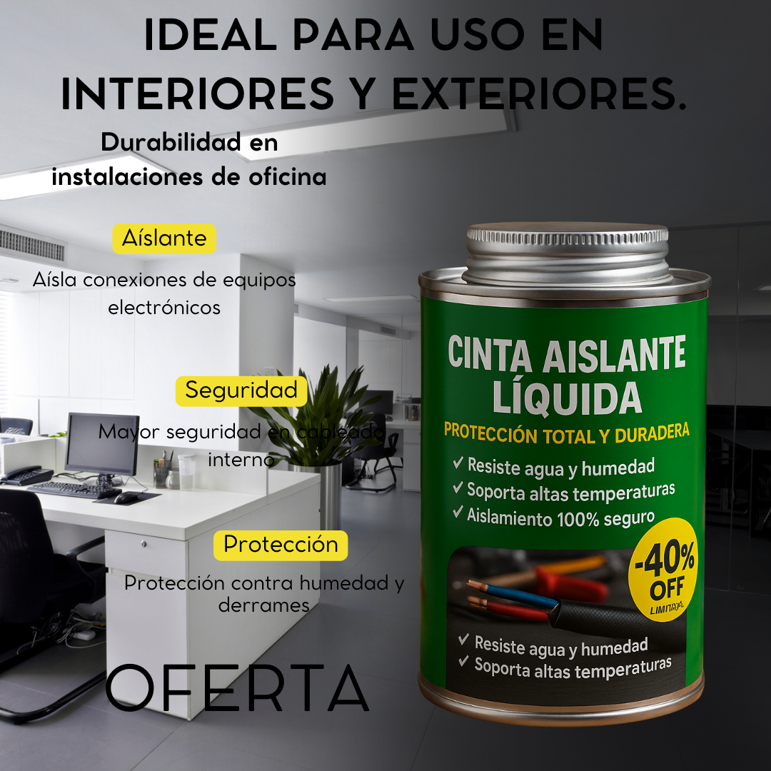 Cinta Aislante Líquida 260 ml – Seguridad para tus Conexiones Eléctricas