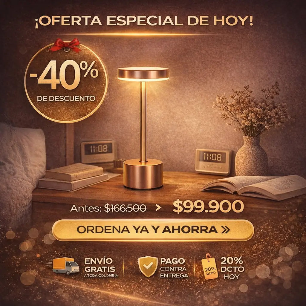 LÁMPARA DE TOQUE LED 3 COLORES – CREA EL AMBIENTE PERFECTO CON SOLO UN TOQUE