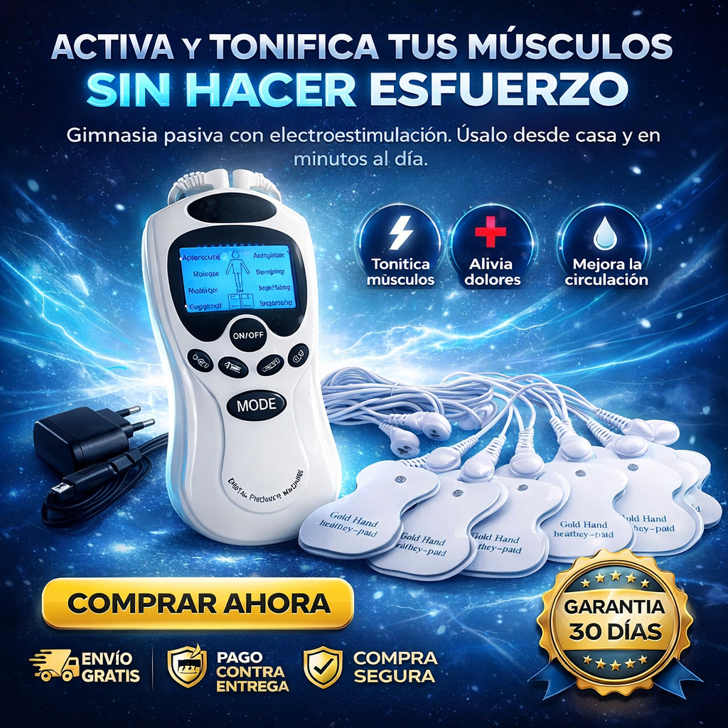 Gimnasia Pasiva 8 en 1 con Electroestimulación Muscular