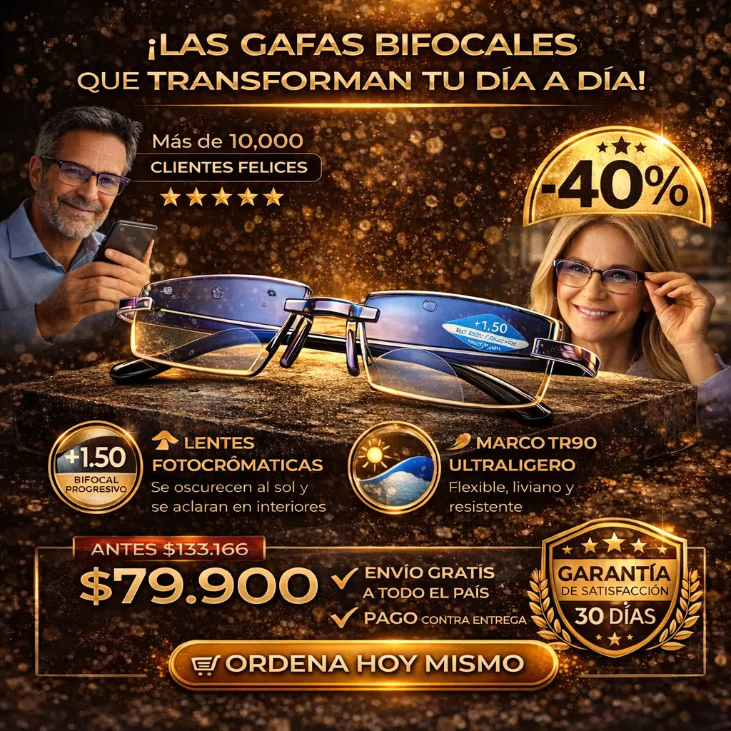Gafas de aumento bifocal fotocromatica