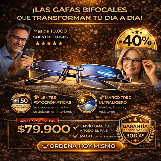 Gafas de aumento bifocal fotocromatica