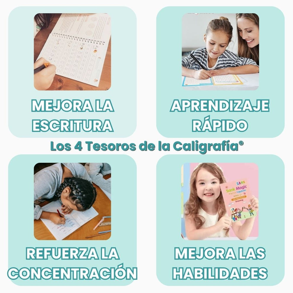 Libro de caligrafia Montessori x 4 unds