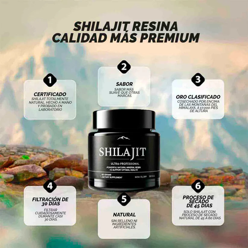 Shilajit Power X 125 ML energía y fuerza natural para tu día a día