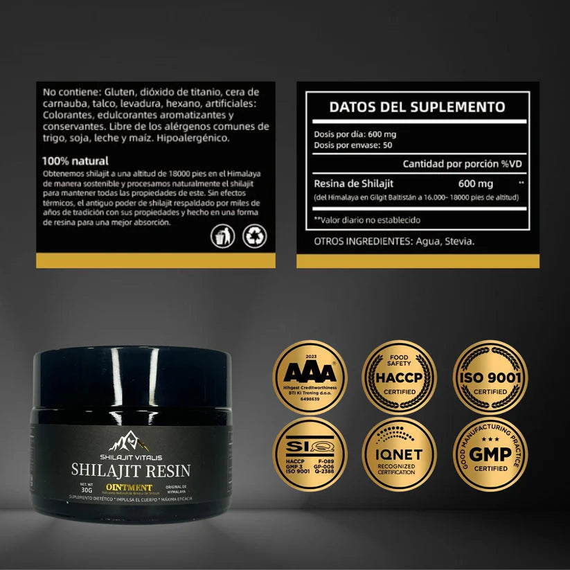 Shilajit Power X 125 ML energía y fuerza natural para tu día a día