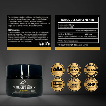 Shilajit Power X 125 ML energía y fuerza natural para tu día a día