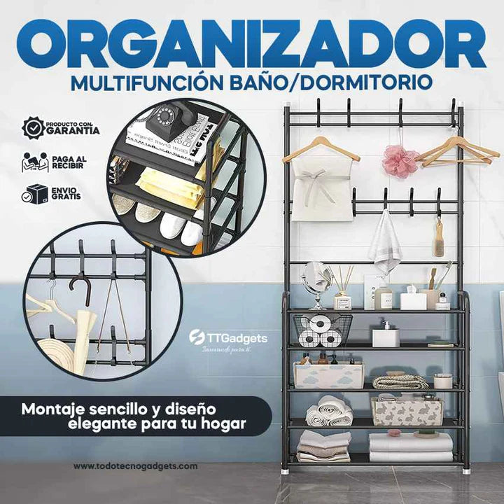 Zapatero y Organizador de Ropa para Sala, Dormitorio y/o Baño | 170 cm x 80 cm x 26 cm
