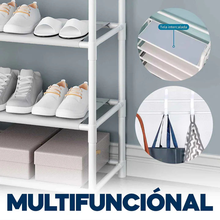 Zapatero y Organizador de Ropa para Sala, Dormitorio y/o Baño | 170 cm x 80 cm x 26 cm