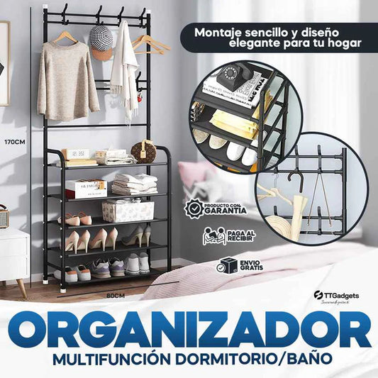 Zapatero y Organizador de Ropa para Sala, Dormitorio y/o Baño | 170 cm x 80 cm x 26 cm